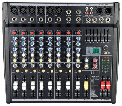 Citronic CSL-10 Series Compact Mixing Consoles with DSP, 10 input