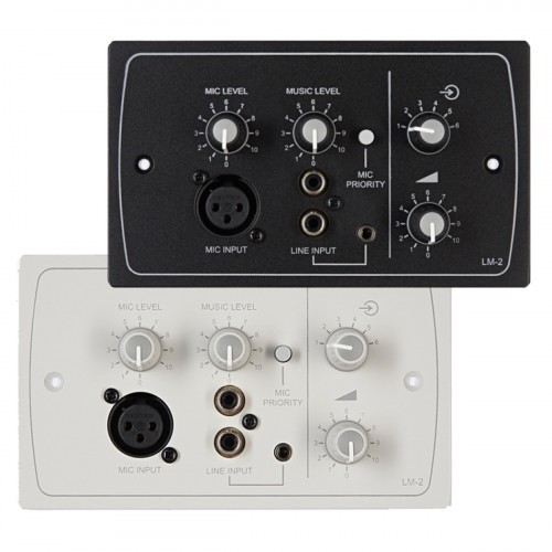 Cloud LM-2W Line/Mic/Remote Active Input Plate WHITE