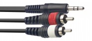 Stagg SYC1/MPSB2CM Y cable, mini jack/RCA (m/m), 1 m (3')